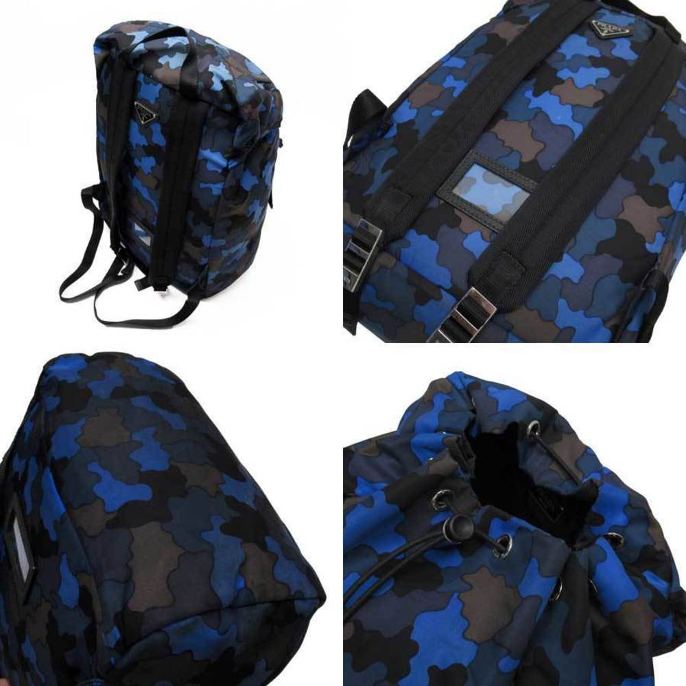 Prada Triangle Black Nylon Backpack - image 1